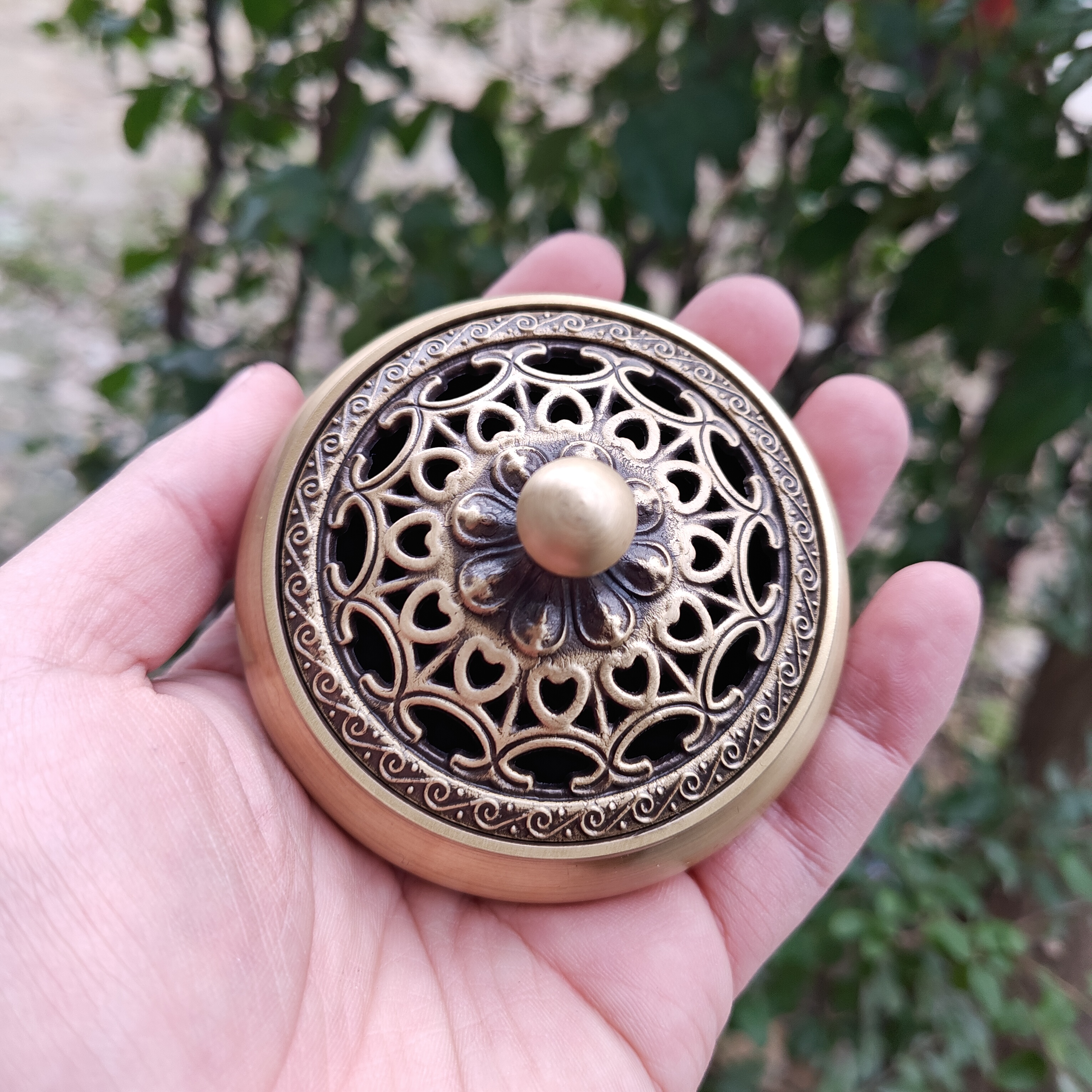 Vintage Bronze Buddha Censer Incense Burner Unique Ritual  Incense holder, Tibet culture Brass Ash catcher censer Incensory Decorative