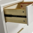 thumbnail image 3 of MoDRN Glam 6 Drawer Dresser, Bianca White with Satin Brass, 3 of 9