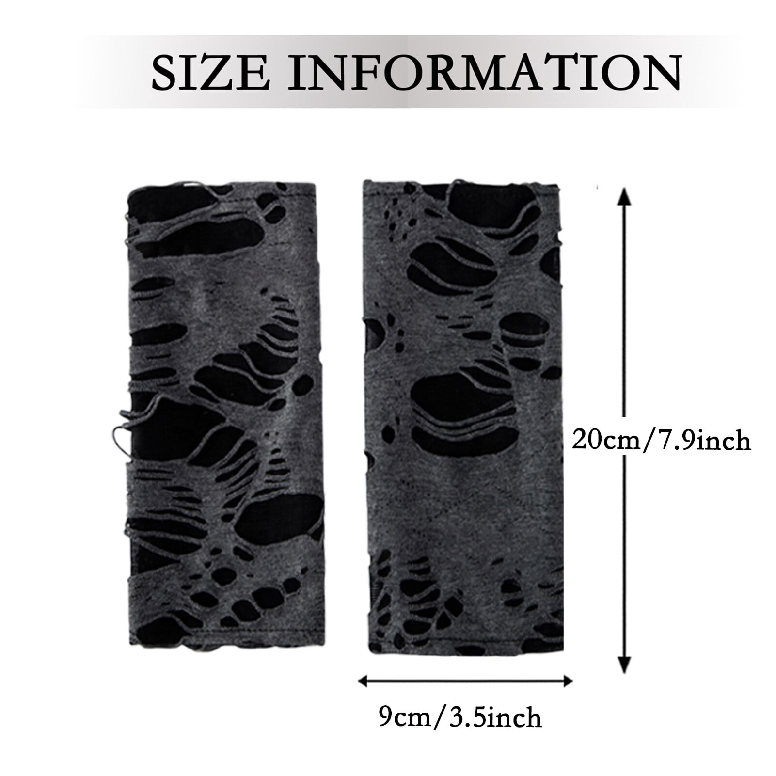 Aucute Unisex Gothic Fingerlose Handschuhe – Zerrissenes Design Für Punk, Cosplay, Halloween