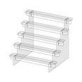 thumbnail image 3 of GROWTH TANK Acrylic Dessert Cake Display Rack Stand Heavy Duty 8" Long Acrylic Display Riser 5 Tier, 3 of 7