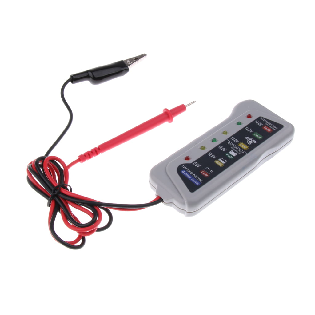 12V Smart Digital Battery Tester Voltmeter and Alternator Analyzer With LEDLight 