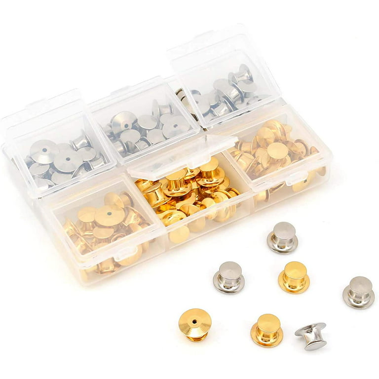 30/50 Pieces Pin Backs, Locking Pin Backs for Enamel Pins, Metal Pin Backs  Locking Pin Keepers Locking Clasp with Storage Case - AliExpress