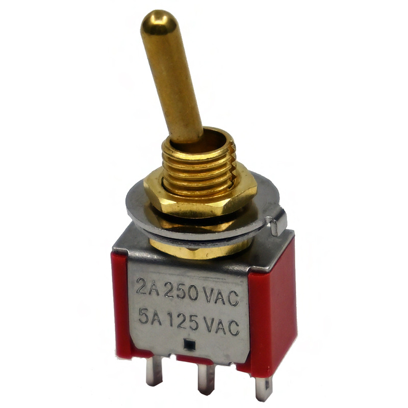 10 Piece Mini Toggle Switch, AC 125V 6A / 250V 2A 3 Pin SPDT ON-Off-ON ...