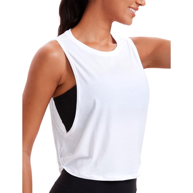 Remera CRZ YOGA sin mangas de algodón Pima suelta XL
