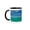 Black/White, variant on 3drose, Lagoon Areas of Yap, Micronesia., 11oz Two-tone Red Mug