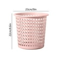 thumbnail image 6 of QAWAEY Garbage Can Trash Can Office Waste paper Bin Perforated Trash Can Garbage Can Wastebaskets For Bathroom Bedroom Office Kitchen Small Space Living Trash Bin(R,Plastic), 6 of 6
