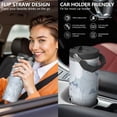thumbnail image 5 of Floral 30oz Handheld Travel Tumbler with Handle – Double Wall Stainless Steel Insulated Cup, Flip Straw Lid, Leak-Proof & BPA-Free, Durable Hot & Cold Drink Mug,Thanksgiving, Xmas, Spring ,Flower, 5 of 6