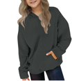 thumbnail image 2 of Bnwani Teen Girls Hoodies Long Sleeve Oversized Fleece Sweatshirt Cute Plain Tops Pullover, 2 of 8