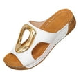 thumbnail image 2 of Censtreet Women Basic Plain Slippers Slip On Sandals Slides Casual Peep Toe Beach, 2 of 9