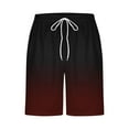 thumbnail image 4 of Ecqkame Men Casual Beach Shorts Drying Elastic Waist Drawstring Swimming Shorts Lightweight Outdoor Sports Pants with Pockets Wine M, 4 of 4