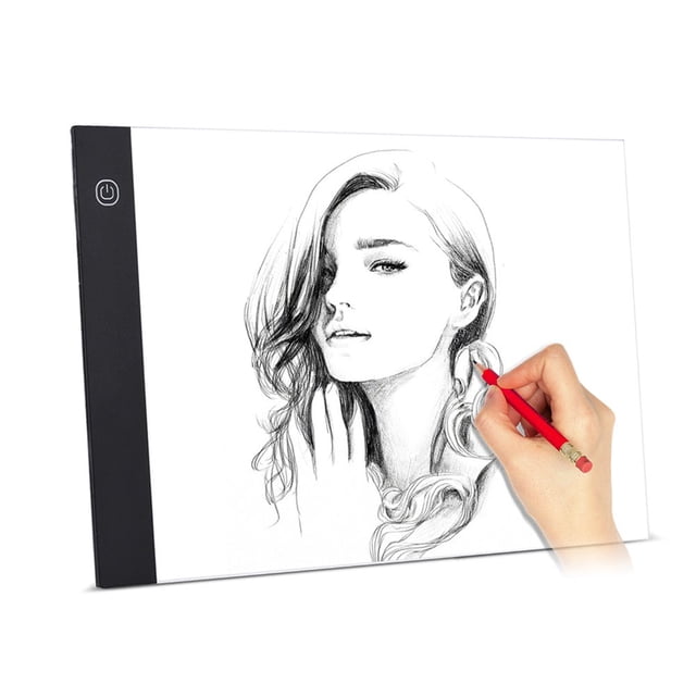 A4 Size Ultra-thin LED Light Pad Box Painting Tracing Panel Copyboard USB Powered 3-Level Adjustable Brightness for Cartoon Tracing Pencil Drawing