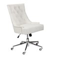 thumbnail image 1 of Home Fare Button Touffeté Chaise de Bureau Rembourrée Réglable en Beige, 1 of 11