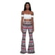 thumbnail image 5 of Pantalones ajustados acampanados de mujer con estampado de moda, pantalones de algodón puro, 5 of 6