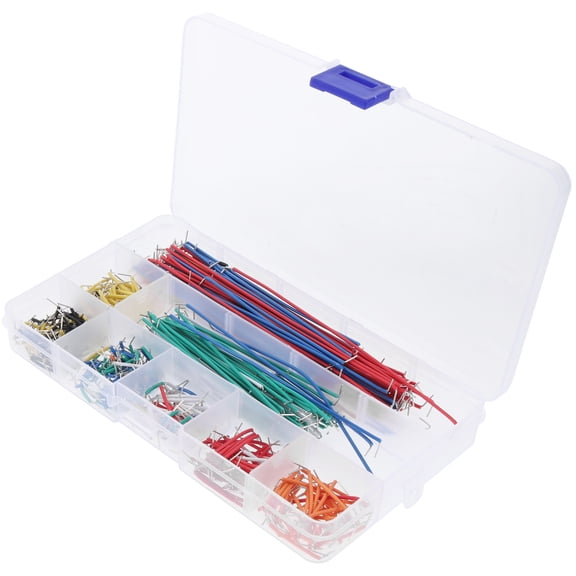 QIFULL 560Pcs Assorted Color Breadboard Jumper Wire Kit with Plastic Storage Box for Pcb Testing