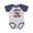 Baseball Heather and Navy, variant on Cute Turtle Love Boys or Girls Baby Bodysuit