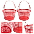 thumbnail image 4 of BESTOYARD 10Pcs Lightweight Red Plastic Basket with Handle for Fruit and Vegetable Storage, 4 of 5