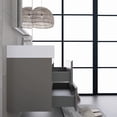thumbnail image 6 of Alice 30" Wall Mounted Floating Bathroom Vanity in Gray with White Basin, 6 of 13