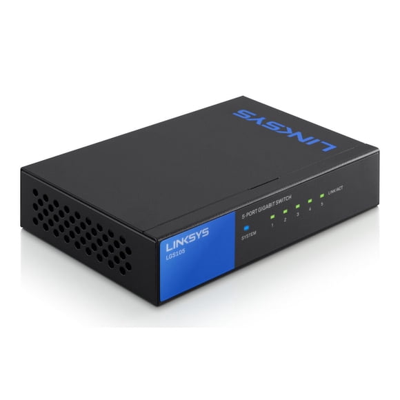 Conmutador Ethernet Linksys UNMANAG Gigabit Ethernet de 5 puertos