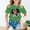 Green, variant on Girls Cute Girl Character Tee Crewneck Short Sleeve Cartoon Graphic Shirt Summer Relaxed Fit T-Shirt Playwear Fashion Style Tops