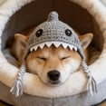 thumbnail image 4 of Yarn Funny Braid Hat for Cats Dogs Soft Breathable Adjustable Easy Wear for Party Photo Shoot Pet Costume Whimsical Accessory, 4 of 6