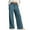 Blue, variant on WIZUTIZ Women's Dress Pants Soft Stylish Loose Wide Leg Palazzo Pants Elastic Spandex High Waist Full Length Summer Pants Solid Drawstring with Pockets Trousers for Ladies Office Vacation Multi-Color