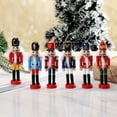 thumbnail image 3 of 6PCS Wooden Nutcracker Figures for Xmas Decor, 3 of 7