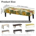 thumbnail image 7 of Jiueut Daisy Oil Painting Pattern Dining Bench Cover, Removable Rectangle Dining Chair Slipover Machine Washable Bench Seat Protection for Dining Room, Kitchen, Bedroom, 7 of 7