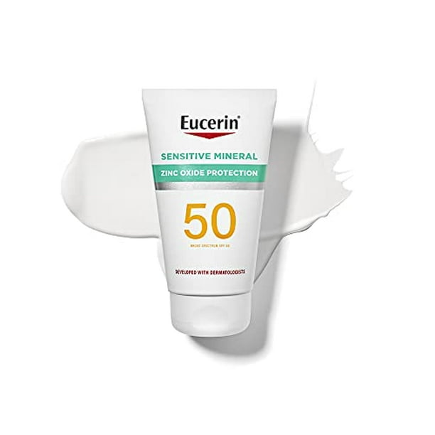 Eucerin Sun Sensitive Mineral Sunscreen Lotion SPF 50 With Zinc Oxide ...