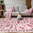 thumbnail image 5 of Lahome Insect Washable Rug 8x10,Ultra Thin Non Slip Area Rug for Living Room Bedroom, Soft Washable Carpet for Playroom Nursery Girls Room,Blush Pink, 5 of 6