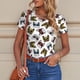 thumbnail image 5 of Balery Bulldog Sunglasses Face Body de cuello redondo de manga corta para mujer Tops de manga corta Tops básicos-XX-Large, 5 of 6