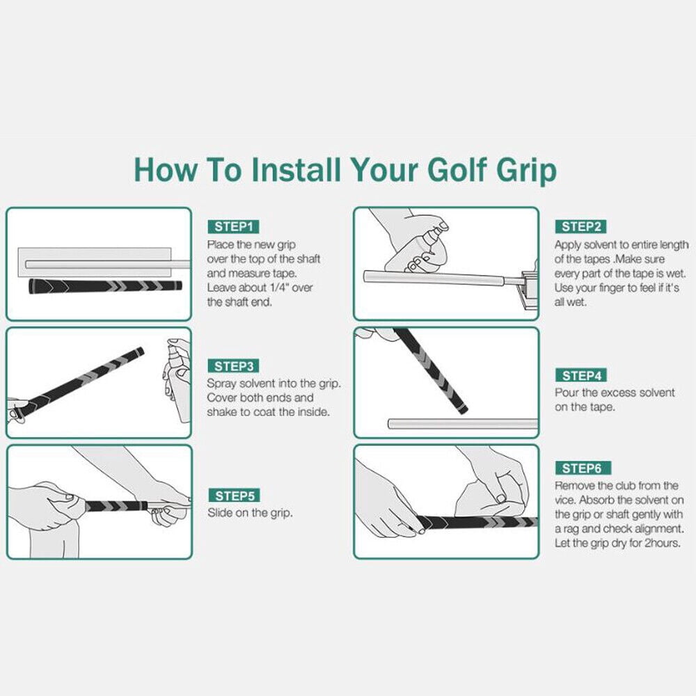 13 Pcs Standard Golf Grip Natural Rubber Golf Non-Slip Club Grip Anti-Slip Grip 60R