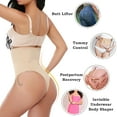 thumbnail image 4 of QRIC Women High Waist Tummy Control Panties Sexy Thong Panty Slimming Shapewear, 4 of 7