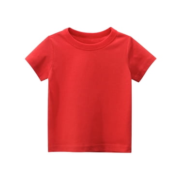 lnmuld Cute Tops Short Sleeve Basic Tee for Toddler Boys Comfortable Casual Summer Top Size:4 Years
