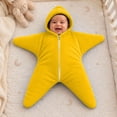 thumbnail image 7 of felwors Baby Starfish Onesie,Cozy Star Babies Swaddle Bag,Infant Soft Fleece One Piece Romper,Fall Winter Warm Outfits, 7 of 7