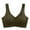 AMN39-Army Green, variant on Women'S Seamless Bras Wirefree No Underwire Comfort V Neck Bralettes Everyday Bras Full Coverage Push Up Bra Complexion 40