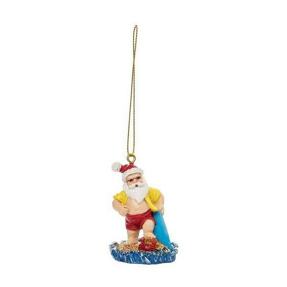 1 Pc Beachcombers Surfing Santa Ornament (B24805)