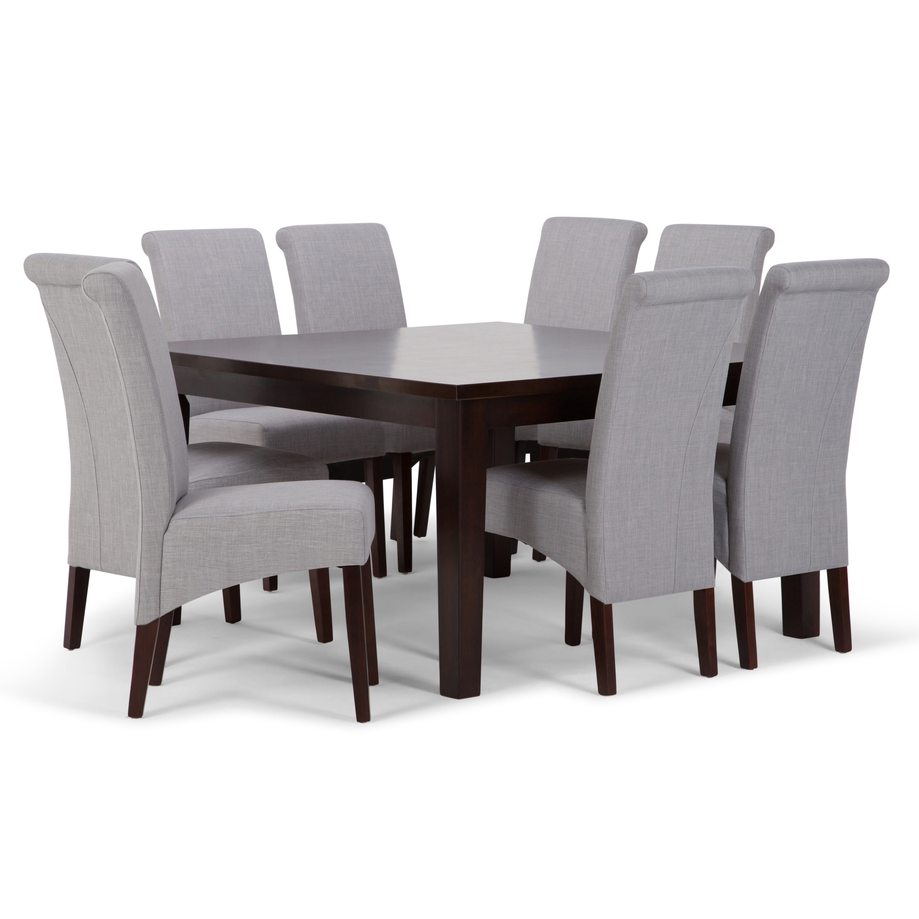 Brooklyn + Max Lincoln Contemporary 9 Pc Dining Set with 6 Upholstered