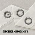 thumbnail image 6 of 2 Pack Ultra Luxurious High Woven Linen Elegant Curtains Grommet Curtain Panels Light Reducing Privacy Panels Drapes, Nickel Grommet, Extra Long 52x108-Inch, Natural, 6 of 8