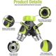 thumbnail image 3 of Forthcan Garden Hose Splitter, Y Way Hose Splitter, 2 Way Tap Connector, 3/4 Hose Adapter With Shut-off Valves, Metal Body With Comfortable Rubberized, 3 of 5