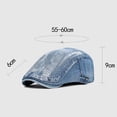 thumbnail image 3 of SGFCWSX Men's Outdoor Warm Hats,Adjustable Retro HatVintage Golf Beret Hat Blue Free Size, 3 of 3