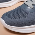 thumbnail image 3 of Mocasines informales para hombre, zapatos planos de malla transpirable, accesorios para exteriores (43 gris oscuro) Ehuebsd Para Estrenar, 3 of 9