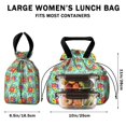 thumbnail image 5 of Pioneer Flower Floral Print Pattern Drawstring Lunch Bag Women - Drawstring Lunch Bag Insulated for Work Office - Stain-Resistant Large Lunchbags for Women with Multi-Pockets, 5 of 6