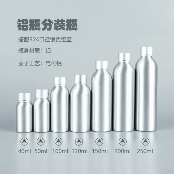 HONMEET 3-Pack 100ml Small Aluminum Bottles for Skincare and Essential Oils - Refillable Leak-Proof Travel Dispenser Containers with Screw Caps