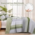 thumbnail image 3 of Juego de Colcha WONGS BEDDING Verde Oliva Queen Size Microfibra, 3 of 9