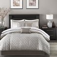 thumbnail image 2 of Madison Park MP10-1735 Biloxi Comforter Set Queen Silver,Queen, 2 of 5