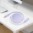 thumbnail image 4 of Type C Cable, USB C Cable Cord 3.3ft Fast Charge Cord,PD60W Type C Retractable Fast Charging DataSync Cord Purple, 4 of 4
