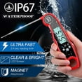 thumbnail image 4 of Instant Read Digital Food Thermometer with Bright Backlight LCD Screen, Kitchen Smart Waterproof Cooking Meat Thermometer, 4 of 6