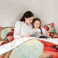 thumbnail image 5 of jejeloiu Cartoon Cardinal Full Size Comforter Sets,Red Flower Floral Bedding Comforter Set,Merry Christmas Bedding Sets For Teens,Ultra Soft Home Decor Reversible,3 Pieces, 5 of 8