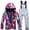 White, variant on 6-14 Years Old Kids Girls Boys Ski Suit Outdoor Windproof Waterproof Warm Cotton Thickened Black