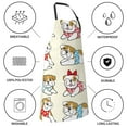 thumbnail image 5 of Naloa Cute Bull Dog Apron Kitchen Aprons with Pockets for Women Men Chef, 5 of 8